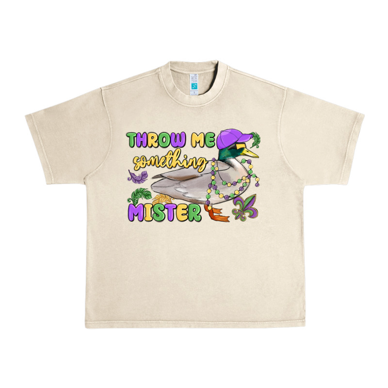 Throw Me Something Mister Mardi Gras Duck Urban Heavy Tee by MaliasSmallBusiness | Teevron