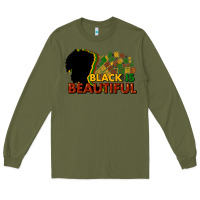 Army Green black is beautiful Long Sleeve Tee - NancyCooperArtShop