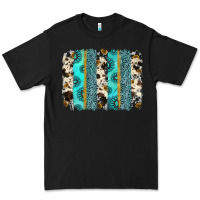 Black gemstone sunflower cowhide brushstroke Premium Tee - AdoDesignShop