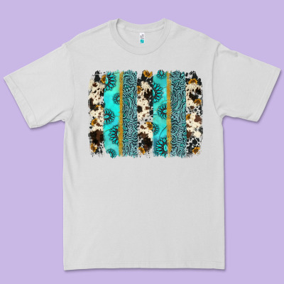 Gemstone Sunflower Cowhide Brushstroke Premium Tee Designed By Adodesignshop