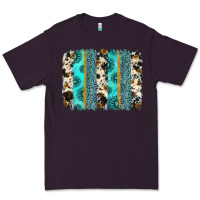 Plum gemstone sunflower cowhide brushstroke Premium Tee - AdoDesignShop