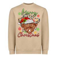 Mushroom merry christmas cow Heavyweight Sweatshirt - MaliasSmallBusiness