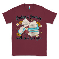 Burgundy reading is dreaming with your eyes open Classic Tee - MaliasSmallBusiness