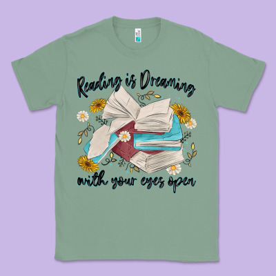 Reading Is Dreaming With Your Eyes Open Classic Tee Designed By Maliassmallbusiness