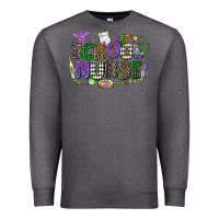 Charcoal Heather school nurse mardi gras Premium Sweatshirt - CowGirlArtShop