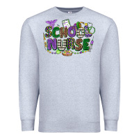 School Nurse Mardi Gras Premium Sweatshirt | Teevron