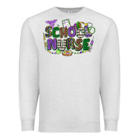 Oatmeal Heather school nurse mardi gras Premium Sweatshirt - CowGirlArtShop