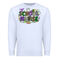 White school nurse mardi gras Premium Sweatshirt - CowGirlArtShop