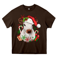 Chocolate Brown christmas heifer Heavy Core Tee - JahusDesignShop