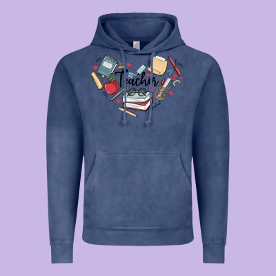 Teacher Vintage Hoodie Designed By Maliassmallbusiness