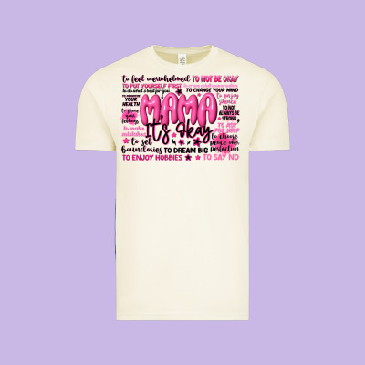 Mama Its Okay Typography Vintage Tee Designed By Jahusdesignshop