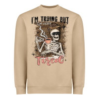Mushroom im trying but tired Heavyweight Sweatshirt - MaliasSmallBusiness