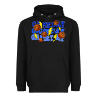 Black Game day game day game day lightning bolt Heavyweight Hoodie - HowdyJamesFarm