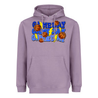 Lavender Game day game day game day lightning bolt Heavyweight Hoodie - HowdyJamesFarm