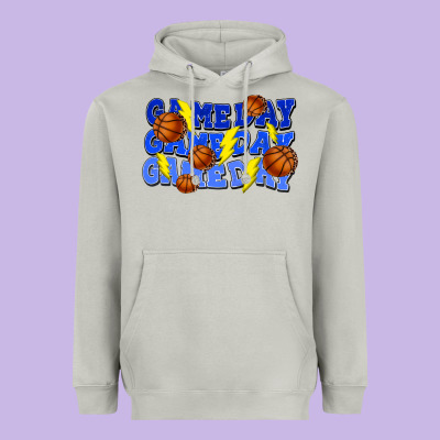 Game Day Game Day Game Day Lightning Bolt Heavyweight Hoodie Designed By Howdyjamesfarm