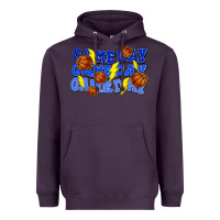 Plum Game day game day game day lightning bolt Heavyweight Hoodie - HowdyJamesFarm