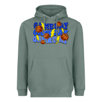 Sage Game day game day game day lightning bolt Heavyweight Hoodie - HowdyJamesFarm