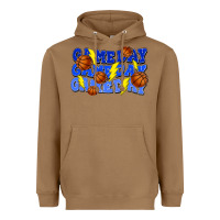 Toasted Coconut Game day game day game day lightning bolt Heavyweight Hoodie - HowdyJamesFarm