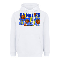 White Game day game day game day lightning bolt Heavyweight Hoodie - HowdyJamesFarm