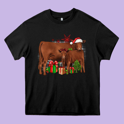 Christmas Gelbvieh Heavy Core Tee Designed By Jahusdesignshop