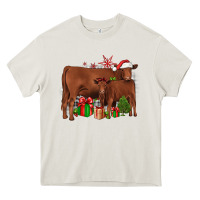 Cream Christmas Gelbvieh Heavy Core Tee - JahusDesignShop