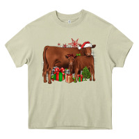 Mossy Christmas Gelbvieh Heavy Core Tee - JahusDesignShop
