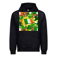 Black Ireland flag with St. Patrick's Day  digital paper Urban Hoodie - BundleAndBundleShop