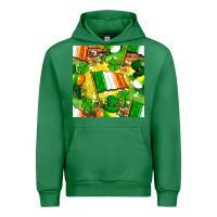 Emerald Ireland flag with St. Patrick's Day  digital paper Urban Hoodie - BundleAndBundleShop