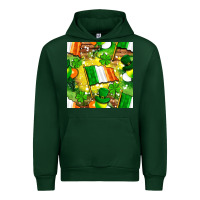 Forest Green Ireland flag with St. Patrick's Day  digital paper Urban Hoodie - BundleAndBundleShop