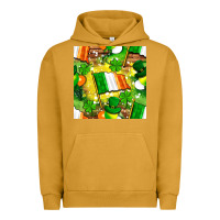 Pigment Peanut Butter Ireland flag with St. Patrick's Day  digital paper Urban Hoodie - BundleAndBundleShop