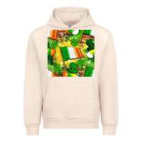 Sandshell Ireland flag with St. Patrick's Day  digital paper Urban Hoodie - BundleAndBundleShop