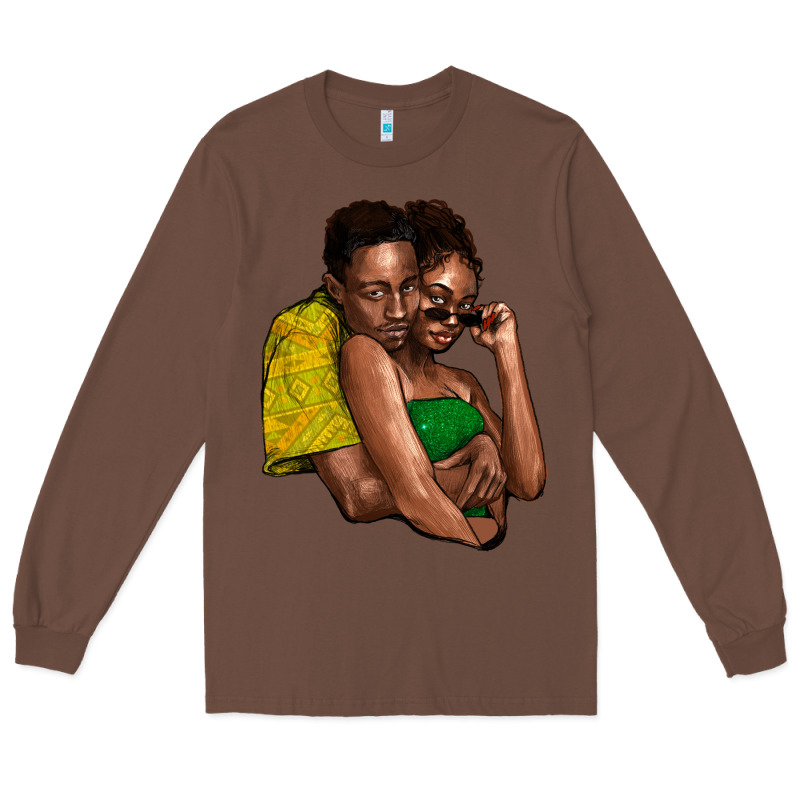 Black Couple Long Sleeve Tee by NancyCooperArtShop | Teevron