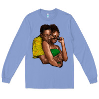 Colony Blue black couple Long Sleeve Tee - NancyCooperArtShop