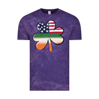 Cloud Purple st patricks day shamrock american flag Vintage Tee - MaliasSmallBusiness