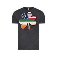 Vintage Black st patricks day shamrock american flag Vintage Tee - MaliasSmallBusiness