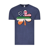 Vintage Denim st patricks day shamrock american flag Vintage Tee - MaliasSmallBusiness