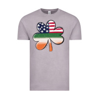 St Patricks Day Shamrock American Flag Vintage Tee | Teevron