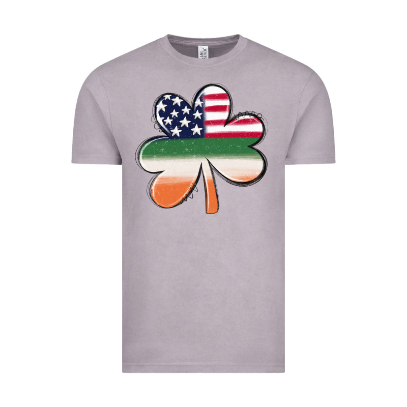 St Patricks Day Shamrock American Flag Vintage Tee by MaliasSmallBusiness | Teevron