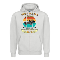 Dove Grey Vintage 50th Birthday I'm Not Old I'm A Classic Born In 1970 Zipper Hoodie - Bettercallsaul