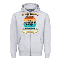 Heather Grey Vintage 50th Birthday I'm Not Old I'm A Classic Born In 1970 Zipper Hoodie - Bettercallsaul