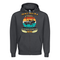 Smoke Vintage 50th Birthday I'm Not Old I'm A Classic Born In 1970 Zipper Hoodie - Bettercallsaul