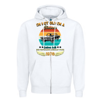 White Vintage 50th Birthday I'm Not Old I'm A Classic Born In 1970 Zipper Hoodie - Bettercallsaul