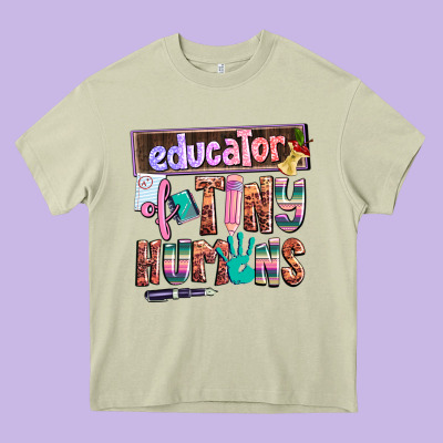 Educator Of Tiny Humans Heavy Core Tee Designed By Adodesignshop