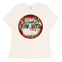 Bone custom name santas favorite nurse Ladies Tee - AdoDesignShop