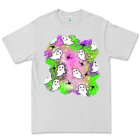 Dove Grey ghost halloween patch Premium Tee - BundleAndBundleShop