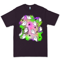 Plum ghost halloween patch Premium Tee - BundleAndBundleShop