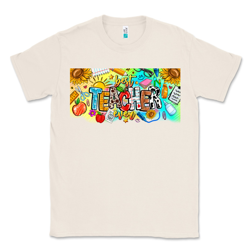 Best Teacher Ever Classic Tee by CowhideDigitalArt | Teevron