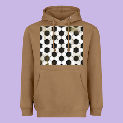 Distressed Soccer Pattern Heavyweight Hoodie Designed By Tumblerdesignbyshophia