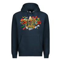 Navy cinco de mayo cafeteria lady Premium Hoodie - CowGirlArtShop