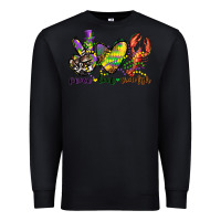 Black peace love crawfish mardi gras Premium Sweatshirt - CowGirlArtShop